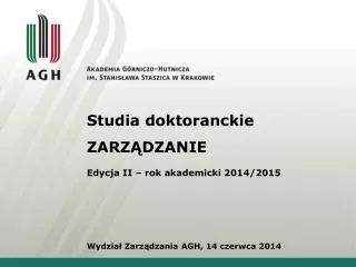studia doktoranckie zarz dzanie
