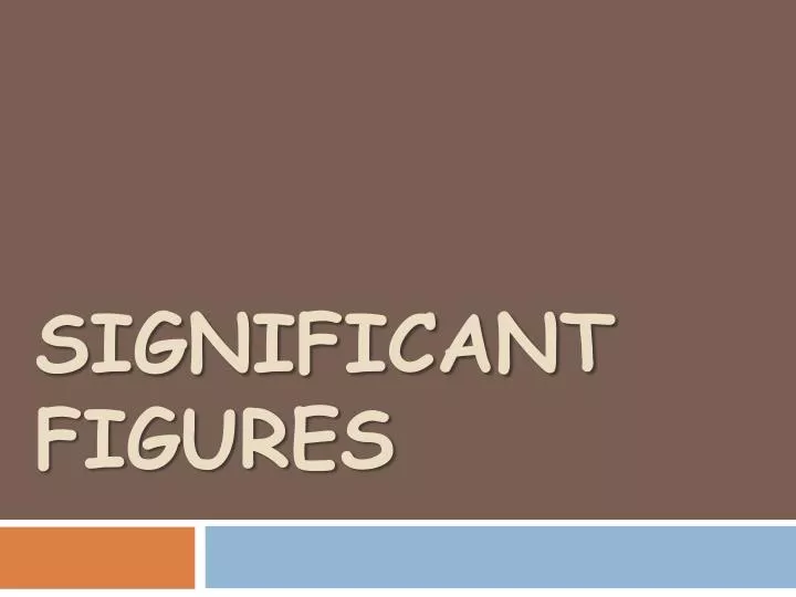 significant figures