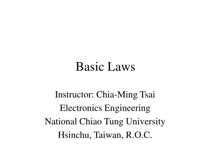 basic laws
