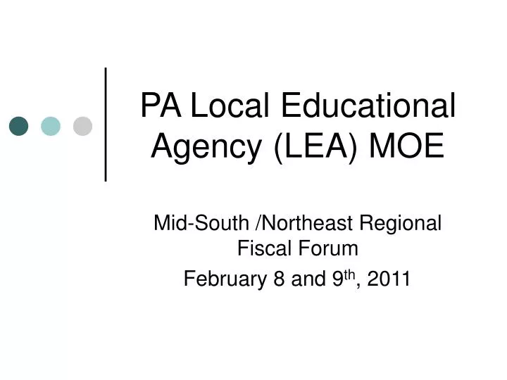 pa local educational agency lea moe
