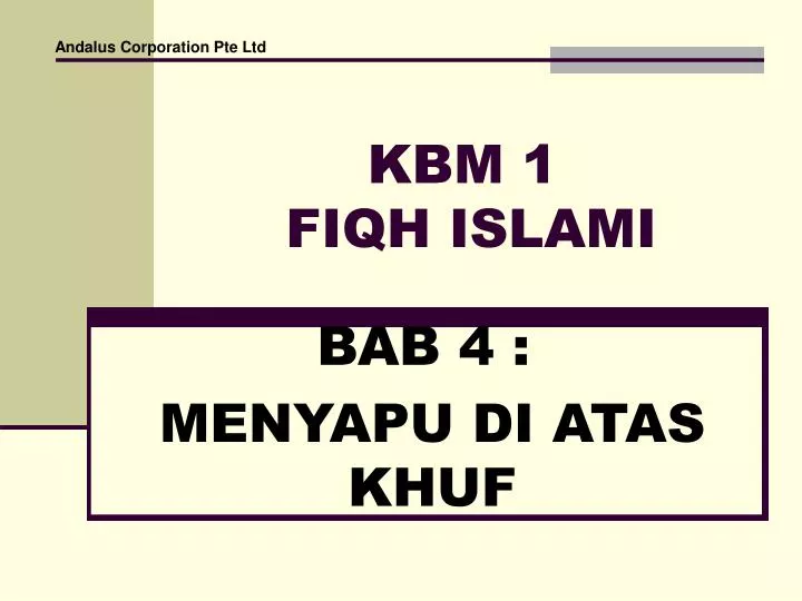 kbm 1 fiqh islami