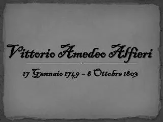vittorio amedeo alfieri