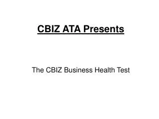 CBIZ ATA Presents