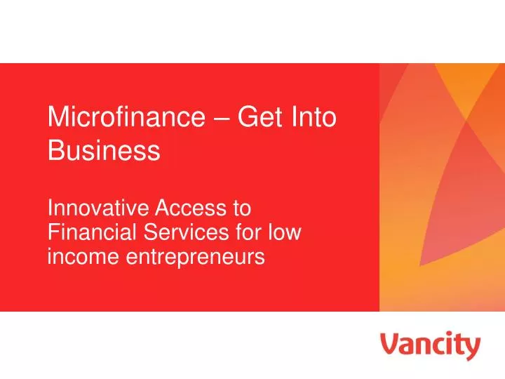 microfinance get into business