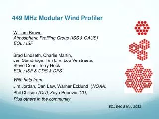 449 MHz Modular Wind Profiler