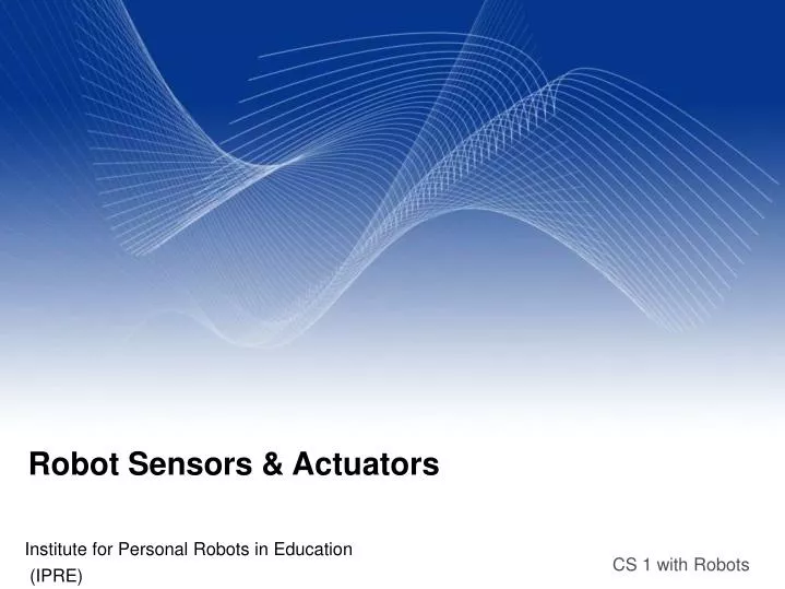 robot sensors actuators