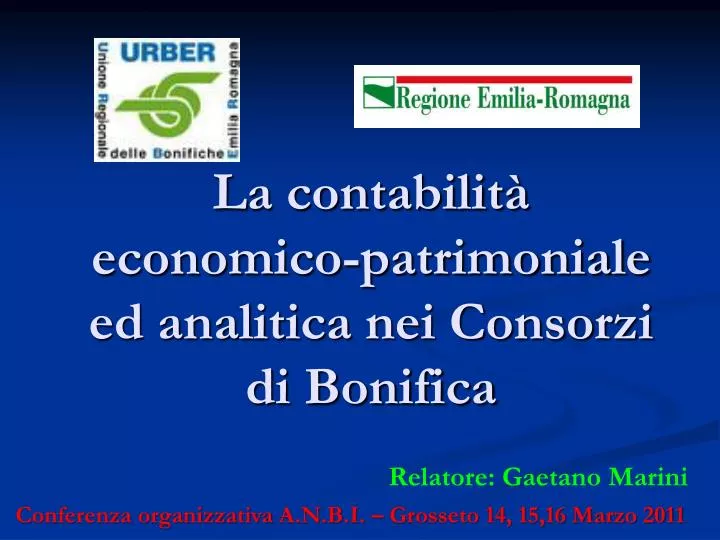 la contabilit economico patrimoniale ed analitica nei consorzi di bonifica