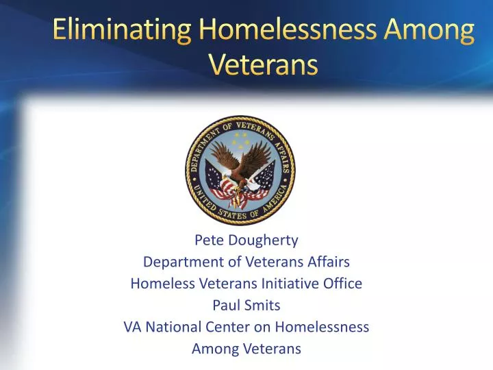 eliminating homelessness among veterans