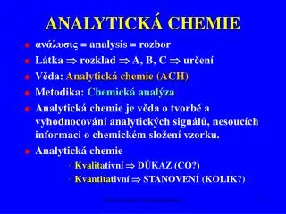 analytick chemie