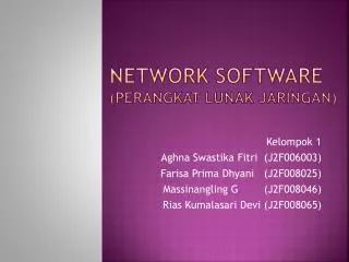network software perangkat lunak jaringan