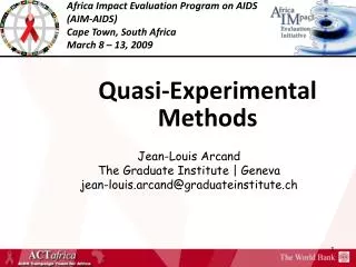 Quasi-Experimental Methods