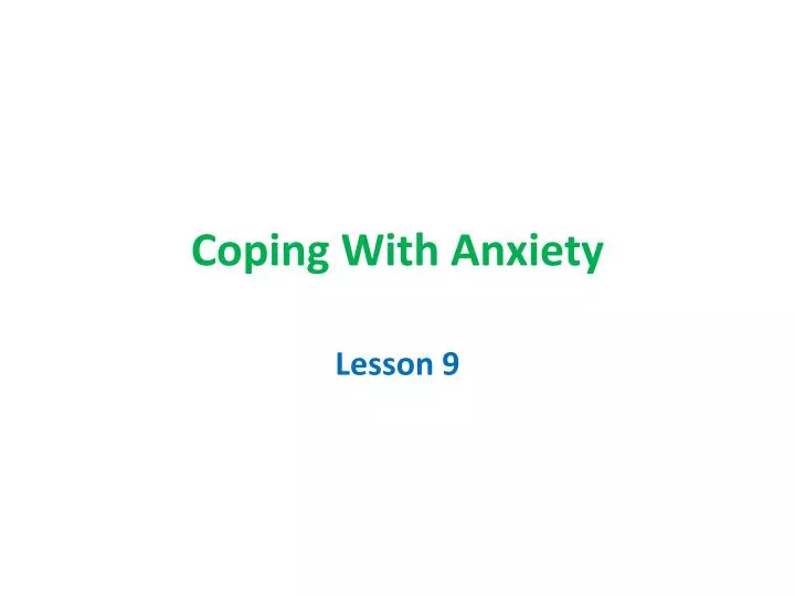 coping with anxiety