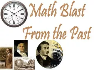 Math Blast From the Past