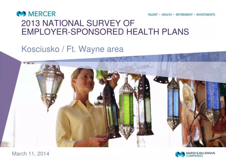2013 national survey of employer sponsored health plans kosciusko ft wayne area