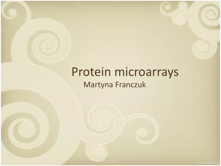 protein microarrays