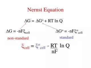Nernst Equation