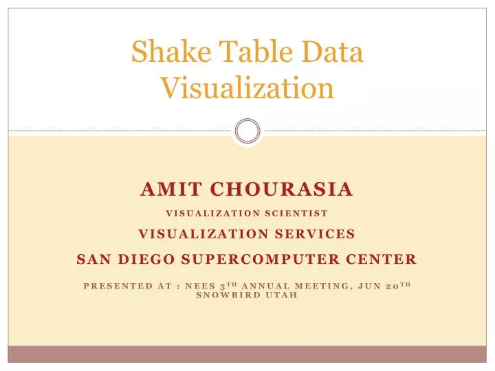shake table data visualization