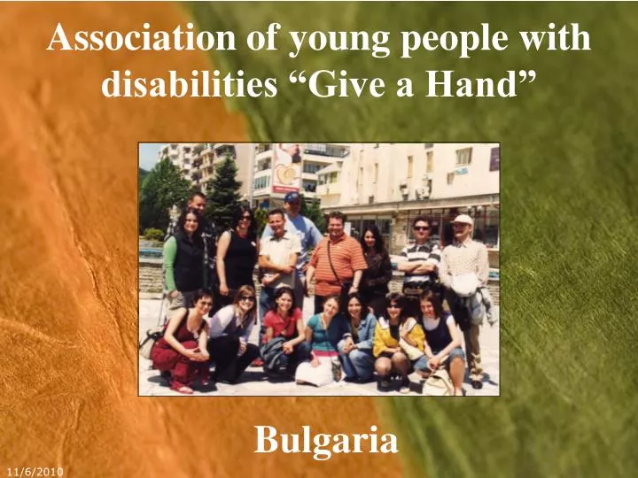 association of young people with disabilities give a hand