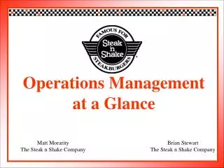 Operations Management at a Glance