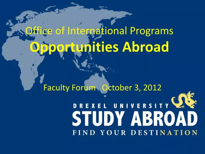 office of international programs opportunities abroad