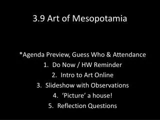 3.9 Art of Mesopotamia