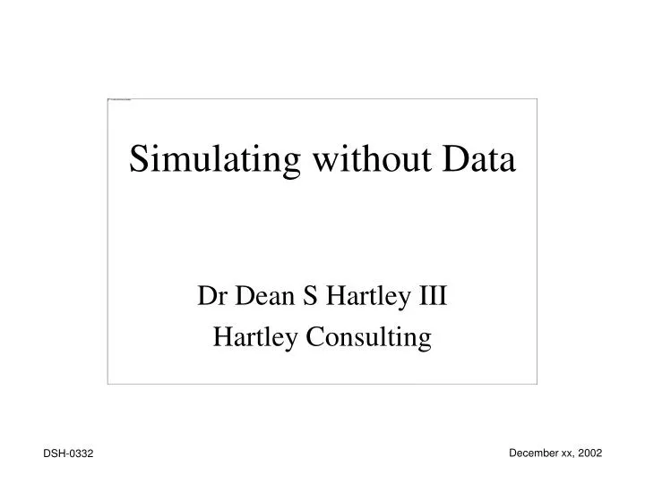 simulating without data