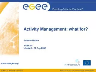 Activity Management: what for?