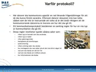 varf r protokoll
