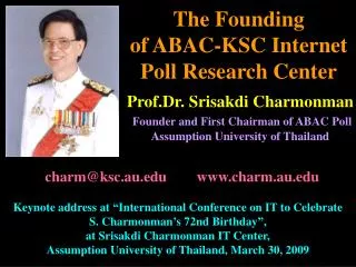 The Founding of ABAC-KSC Internet Poll Research Center