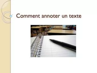 comment annoter un texte