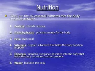 Nutrition