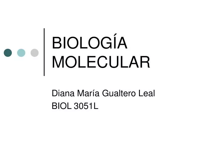 biolog a molecular