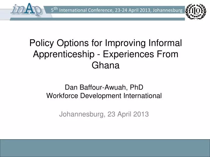 policy options for improving informal apprenticeship experiences from ghana