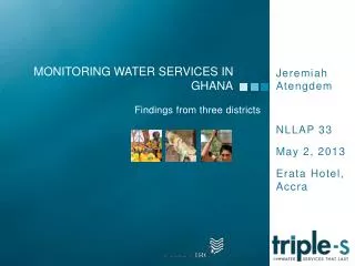 Monitoring water services in ghana
