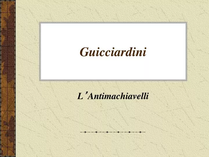 guicciardini