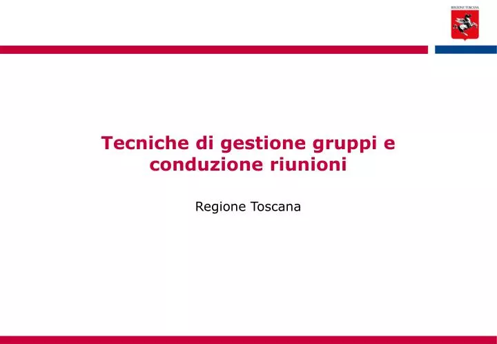 tecniche di gestione gruppi e conduzione riunioni