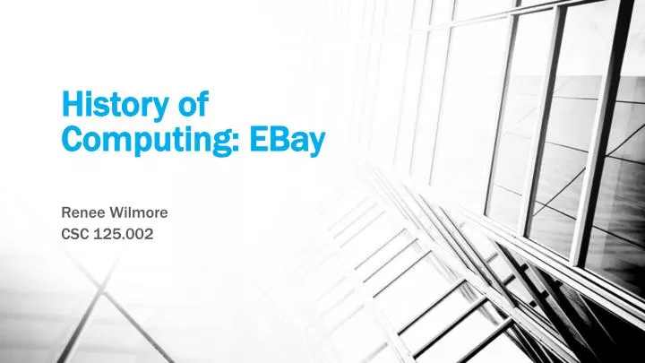 history of computing ebay
