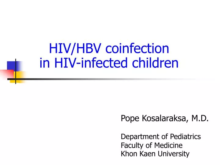 hiv hbv coinfection in hiv infected children
