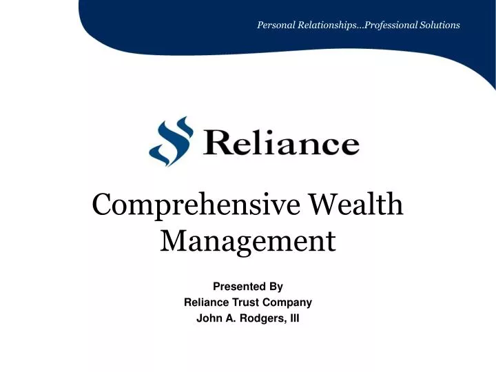 comprehensive wealth management
