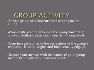 Group Activity