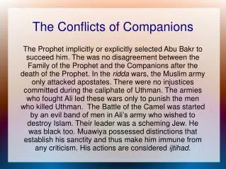 The Conflicts of Companions