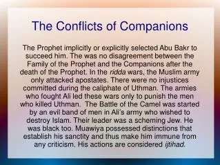 the conflicts of companions
