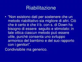 riabilitazione