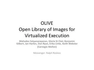 OLIVE Open Library of Images for Virtualized Execution