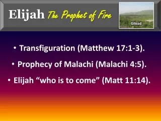 Elijah The Prophet of Fire