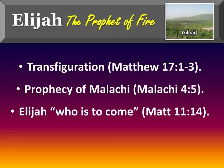 elijah the prophet of fire
