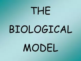 THE BIOLOGICAL MODEL