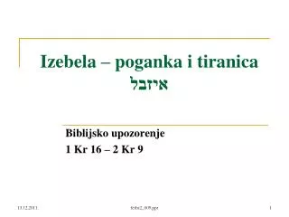 izebela poganka i tiranica