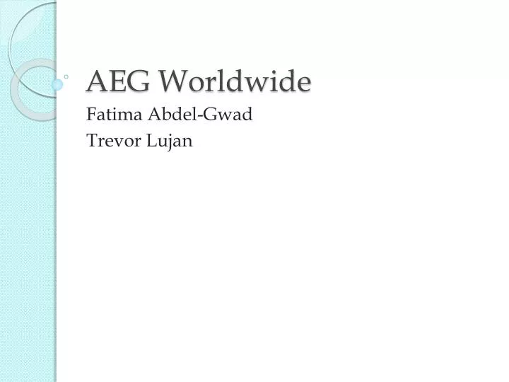 aeg worldwide