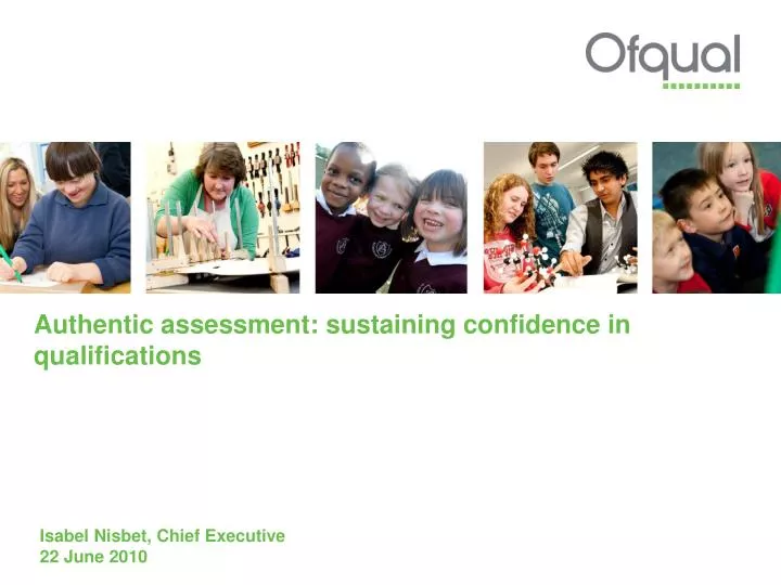 authentic assessment sustaining confidence in qualifications